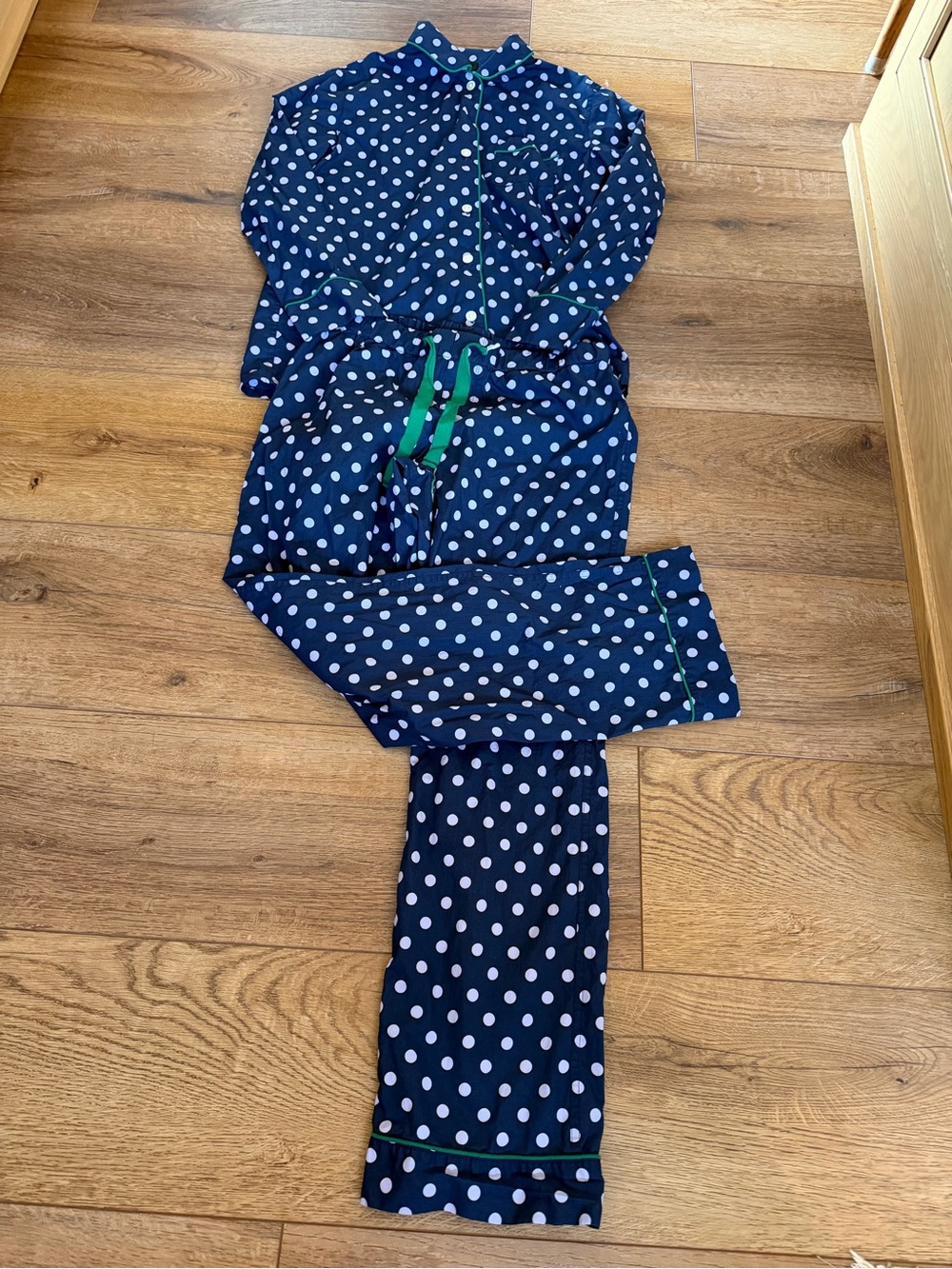 J. Crew Navy Polka Dot Pajama Set Cotton / small - Picture 2 of 14